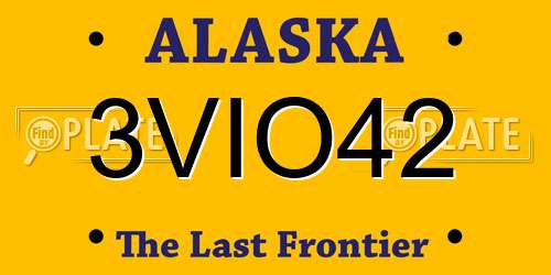 3VIO42 Alaska License Plate
