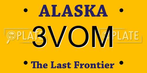 3VOM Alaska License Plate