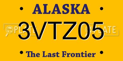 3VTZ05 Alaska License Plate