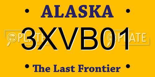 3XVB01 Alaska License Plate