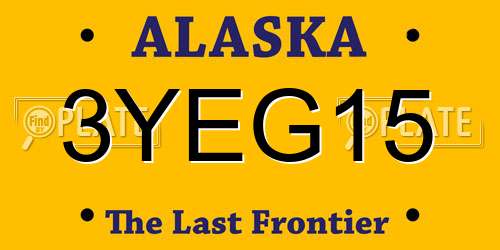 3YEG15 Alaska License Plate