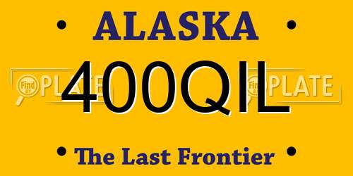 400QIL Alaska License Plate