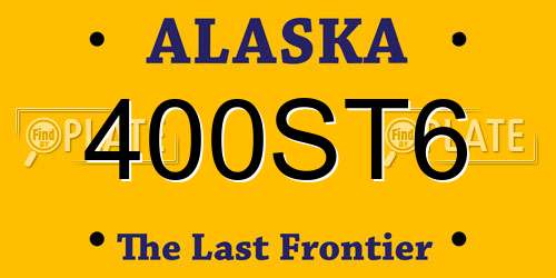 400ST6 Alaska License Plate