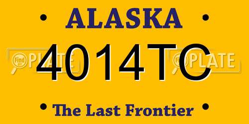 4014TC Alaska License Plate