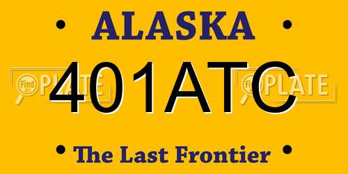 401ATC Alaska License Plate