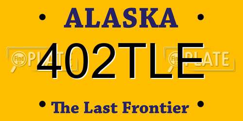 402TLE Alaska License Plate