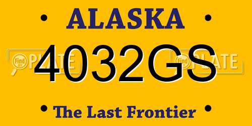 4032GS Alaska License Plate