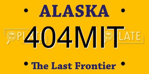 404MIT Alaska License Plate
