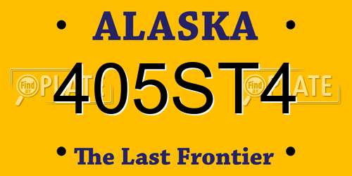 405ST4 Alaska License Plate