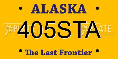 405STA Alaska License Plate