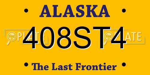 408ST4 Alaska License Plate