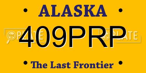 409PRP Alaska License Plate