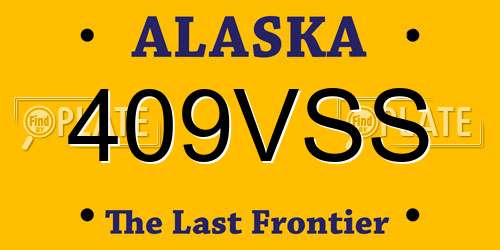 409VSS Alaska License Plate