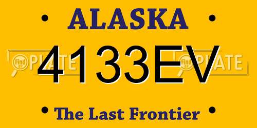 4133EV Alaska License Plate