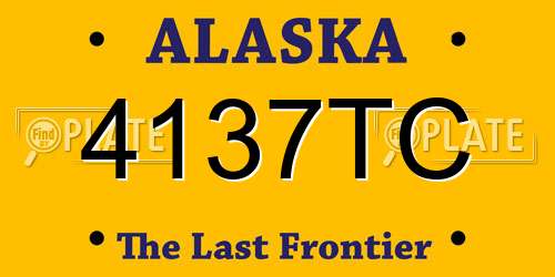 4137TC Alaska License Plate