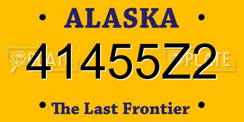 41455Z2 Alaska License Plate