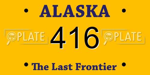 416 Alaska License Plate