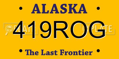419ROG Alaska License Plate