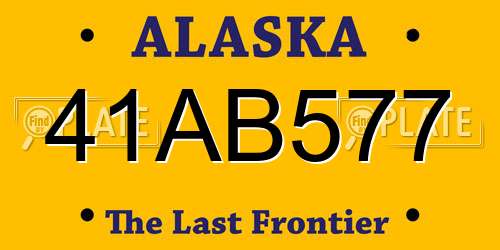 41AB577 Alaska License Plate