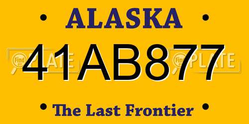 41AB877 Alaska License Plate