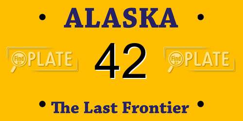 42 Alaska License Plate