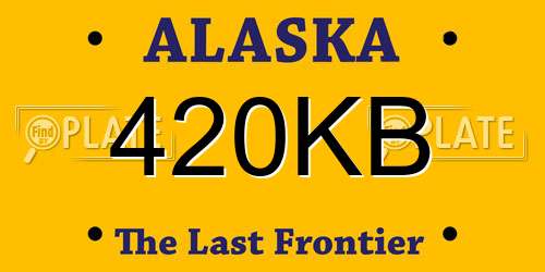 420KB Alaska License Plate