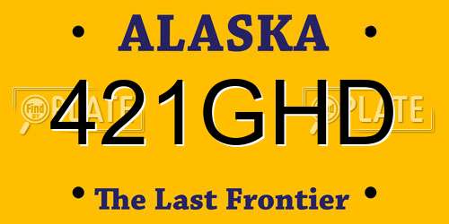 421GHD Alaska License Plate