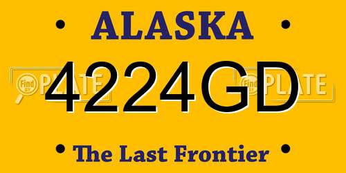 4224GD Alaska License Plate