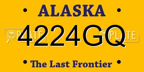 4224GQ Alaska License Plate