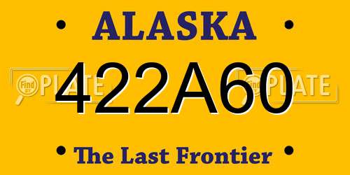 422A60 Alaska License Plate