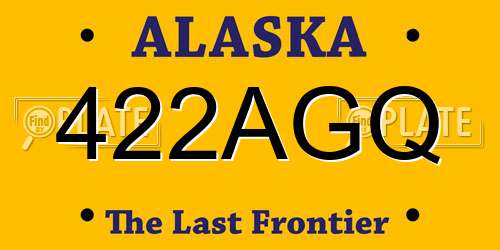 422AGQ Alaska License Plate