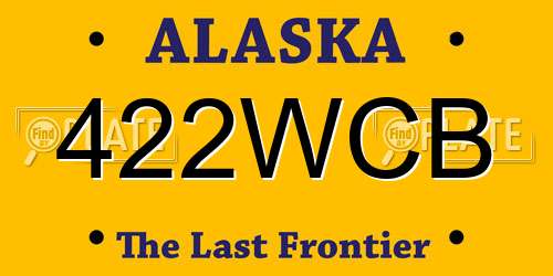 422WCB Alaska License Plate