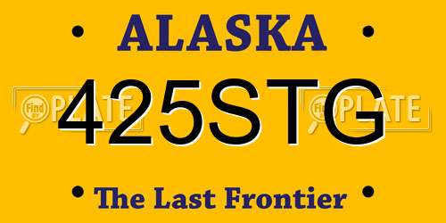 425STG Alaska License Plate