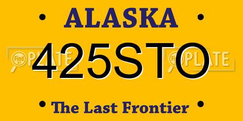 425STO Alaska License Plate