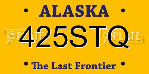 425STQ Alaska License Plate