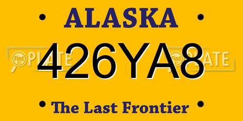 426YA8 Alaska License Plate