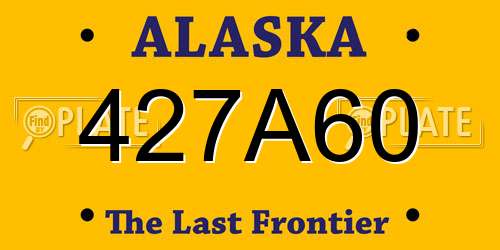 427A60 Alaska License Plate