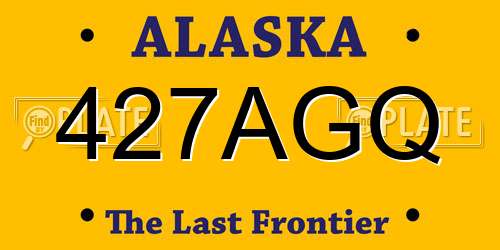 427AGQ Alaska License Plate