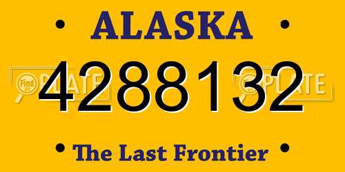 4288132 Alaska License Plate