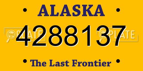 4288137 Alaska License Plate