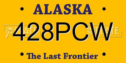 428PCW Alaska License Plate