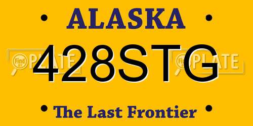 428STG Alaska License Plate