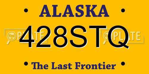 428STQ Alaska License Plate