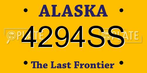 4294SS Alaska License Plate