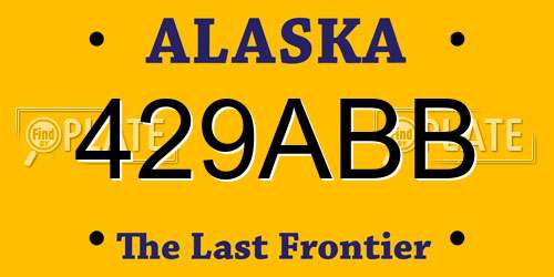 429ABB Alaska License Plate