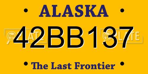 42BB137 Alaska License Plate