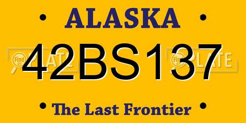 42BS137 Alaska License Plate
