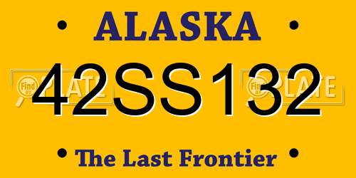 42SS132 Alaska License Plate