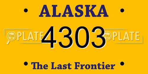 4303 Alaska License Plate