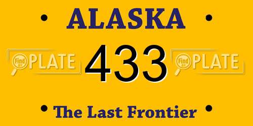 433 Alaska License Plate